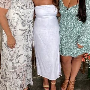 Petal and Pup White Sndys linen dress size small